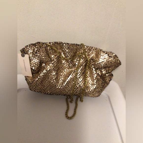 ANTHROPOLOGIE GOLD BAG NWT # wedding #;party - Picture 3 of 10
